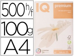 500h papel fotocopiadora IQ premium A4 100g/m²